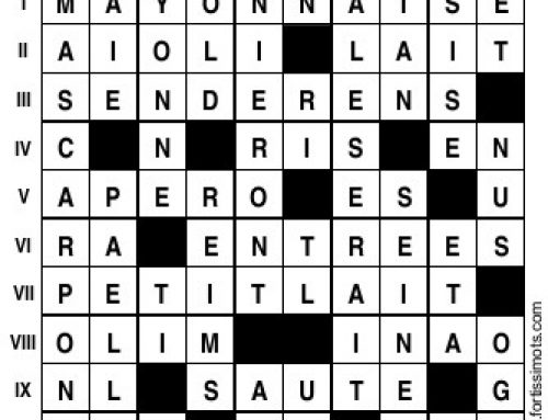 Solution de la grille 101