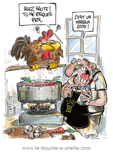 BAO DESSIN HUMOUR RESTAURANT GIEMSI COQ AU VIN
