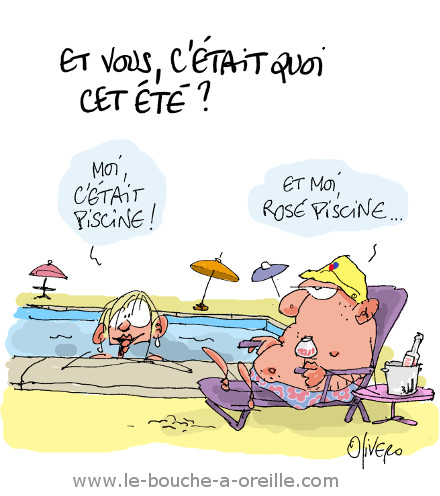BAO DESSIN HUMOUR RESTAURANT OLIVERO ROSE PISCINE