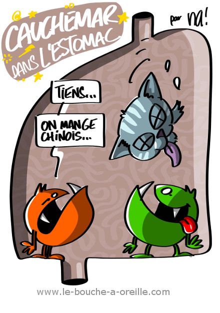 BAO CAUCHEMAR CHINOIS DESSIN HUMOUR RESTAURANT NA!