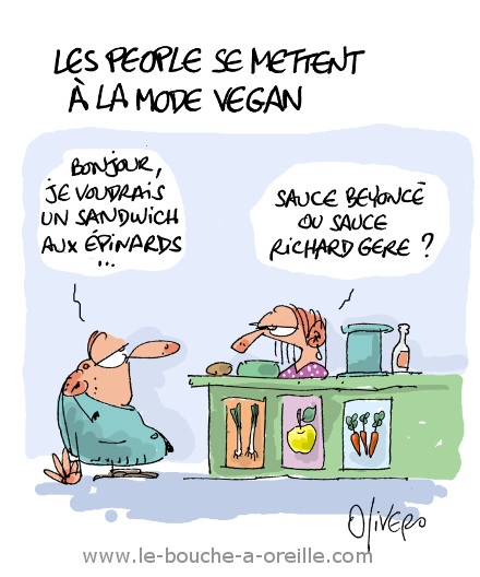 BAO DESSIN RESTAURANT HUMOUR PEOPLE VEGAN OLIVERO