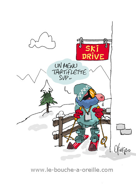 Tartiflette Drive In Dessin Humour Restaurant Olivero