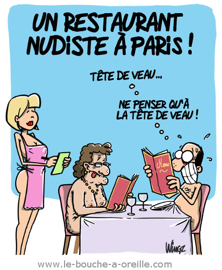 Restaurant Nudiste Dessin Restaurant Humour Wingz